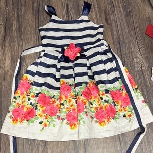 Bonnie Jean Navy and Floral Kids Dress